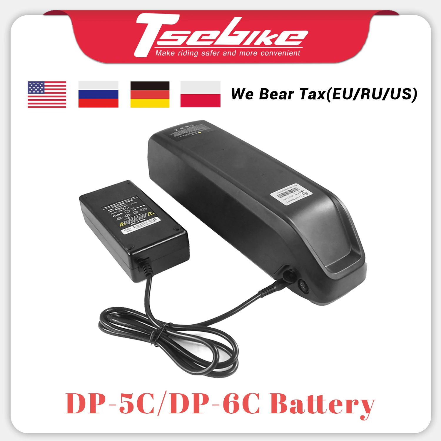 

Bafang Battery 36V 48V DP-5C DP-6C Battery Polly 48V 12Ah 13Ah 16Ah Ebike Cycling Lithium Battery With Charger