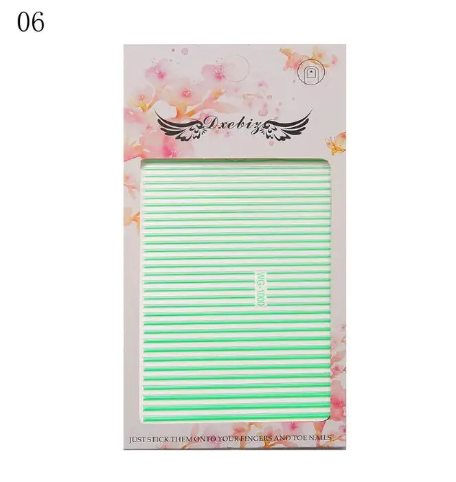 1 шт. флуоресцентная 3D наклейка для ногтей кривая полоса линии ногти s клейкая