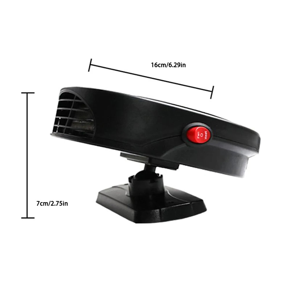

12V/24V Car Heater Fan Portable Cooler Vehicle Car Windshield Heater Defogger Demister Defroster 360 Rotating Bracket