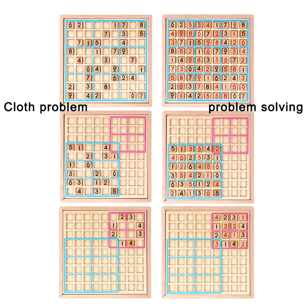 

Folding Sudoku Chess Table Game Toy Early Educational Family Party Toy Wooden Chess Children Game Intelligence Development Toy