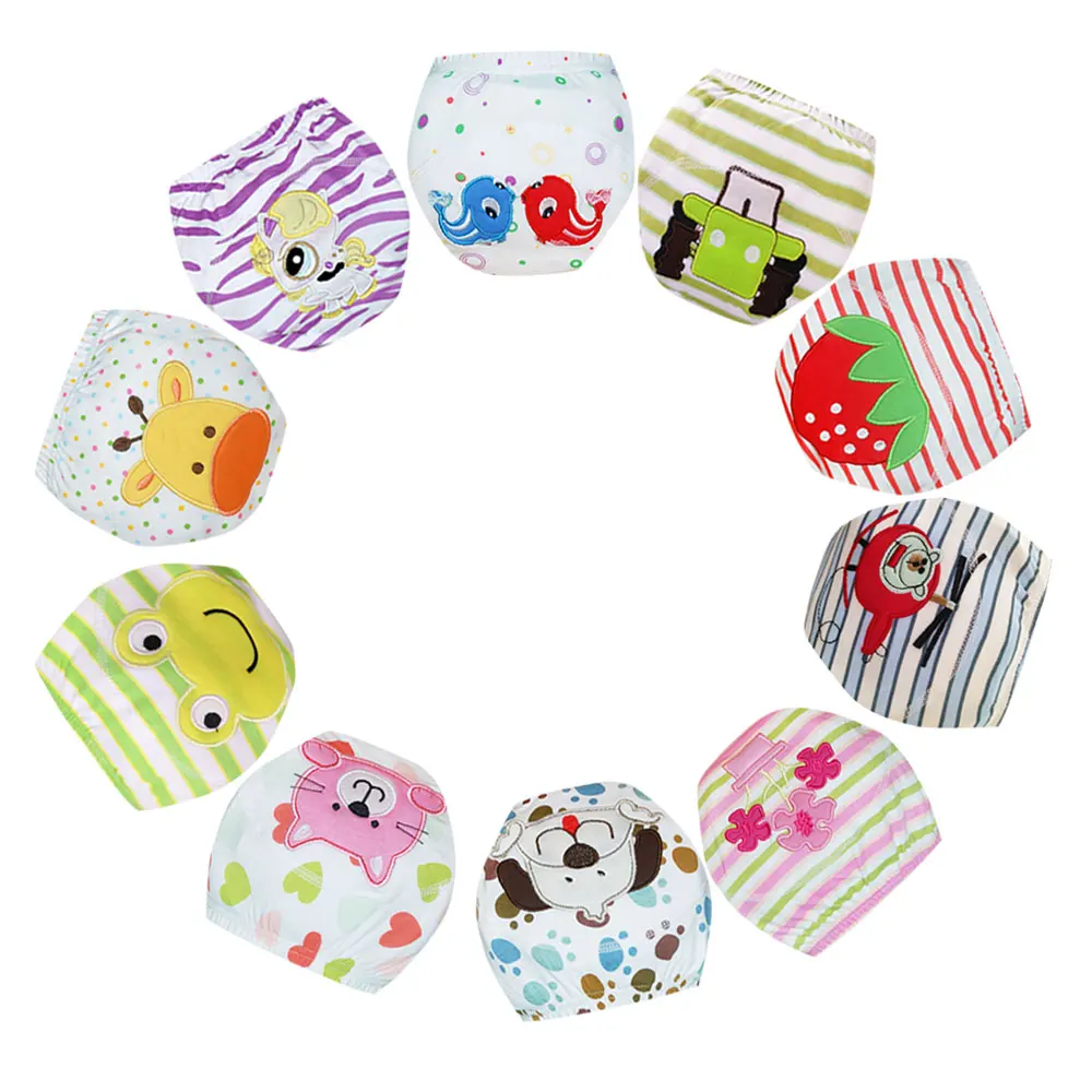 Многоразовые детские брюки для горшков тканевые подгузники моющиеся трусики