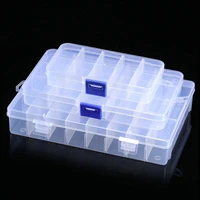 practical adjustable 101524 compartment plastic storage box jewelry earring bead screw holder case display organizer container