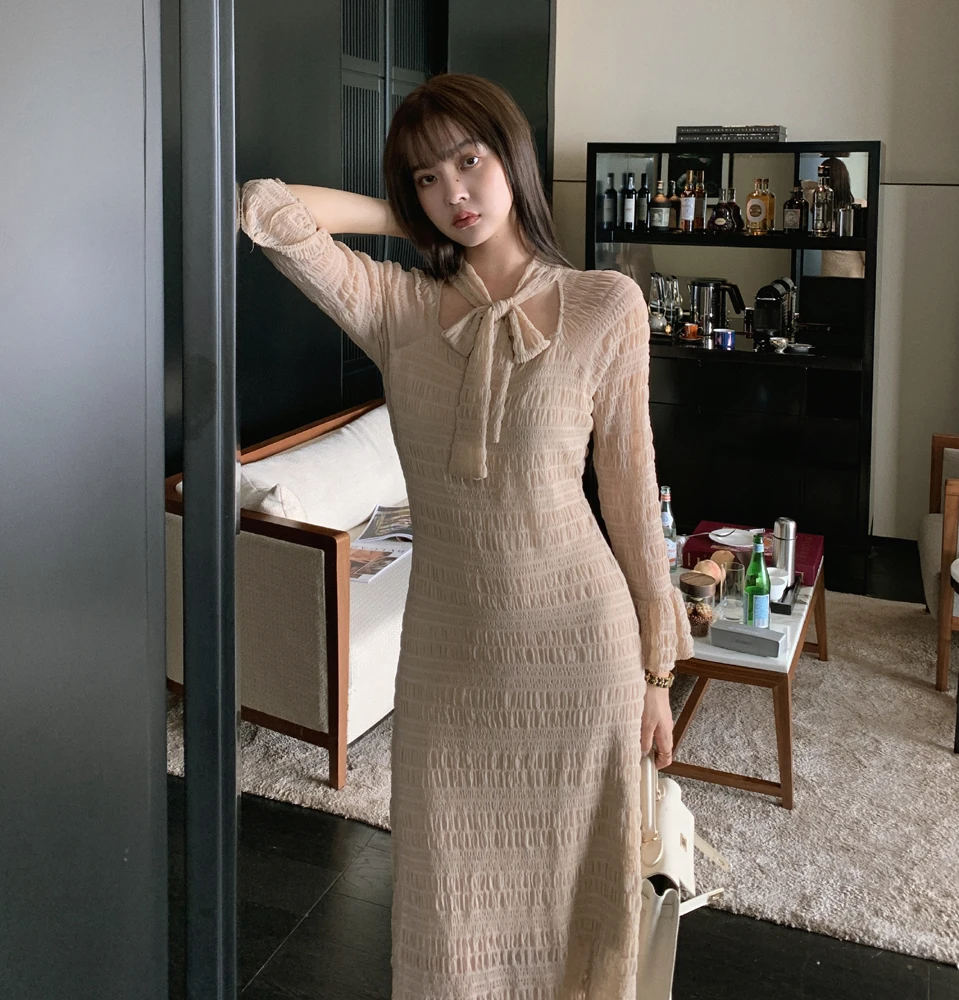 COIGARSAM сексуальное женское длинное платье Новые платья бледно-голубое