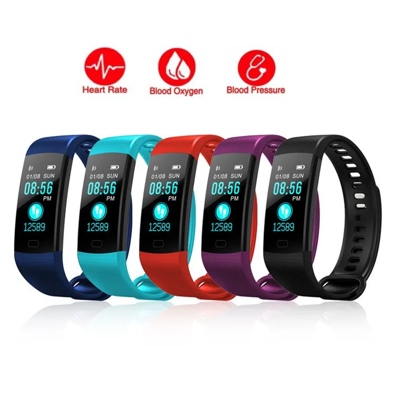 Смарт Браслет фитнес браслет Y5 сердечного ритма Давление монитор сна счетчик