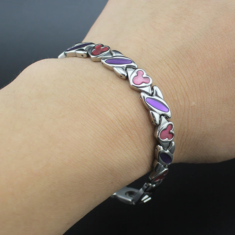 Hapiship2017 Новый женский/мужской браслет с 7 магнитными ячейками из титановой стали