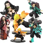 Экшн-фигурка Kimetsu no Yaiba Nezuko Tanjirou Zenitsu Giyuu Inosuke из ПВХ, аниме фигурка убийцы демонов, игрушки