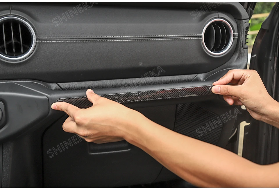 Внутренние молдинги для Jeep Wrangler JL+ Co-pilot центральной консоли ручка полосы отделка, наклейки аксессуары для Jeep Wrangler