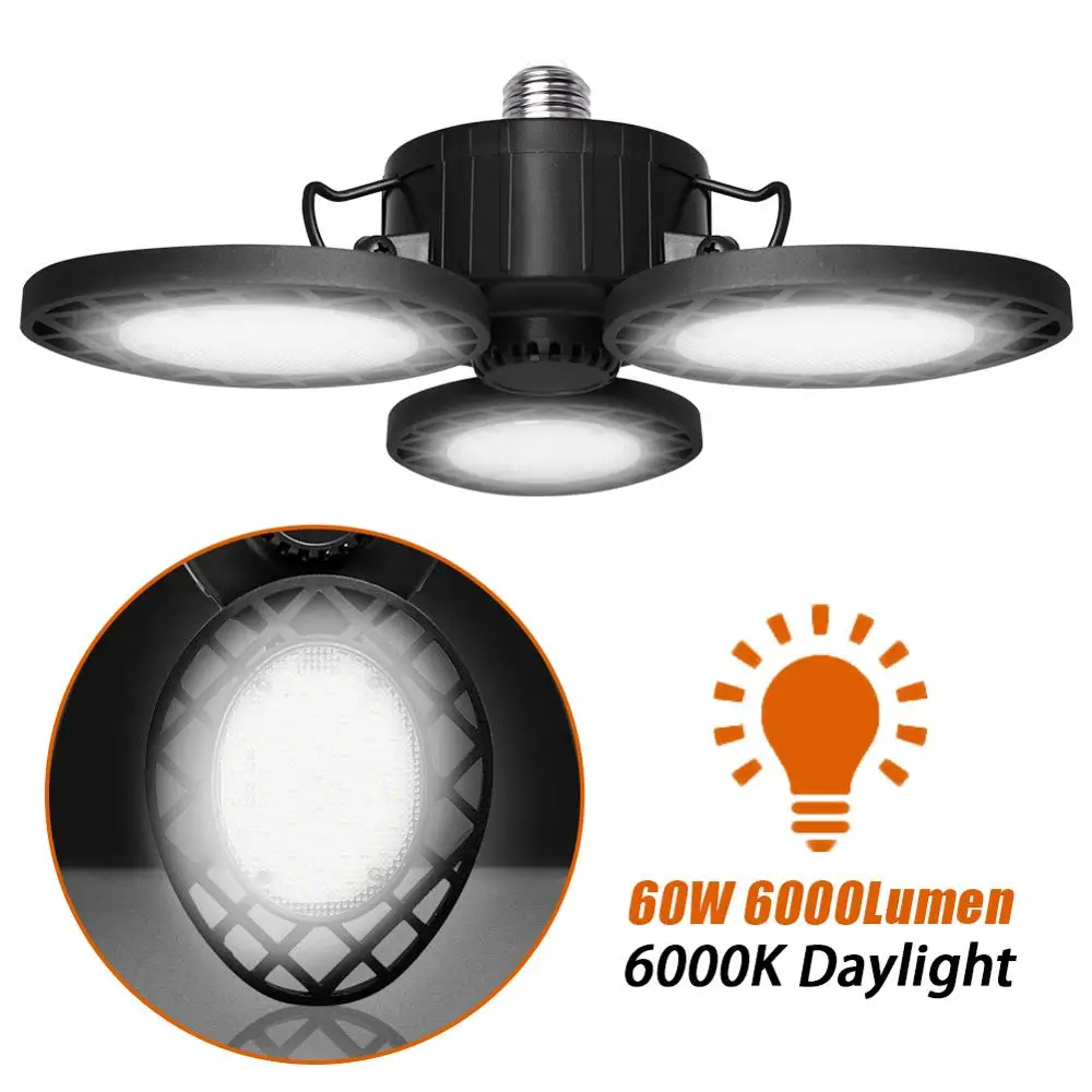 Супер яркий светодиодный светильник с бусинами для гаража s 60 Вт деформируемый