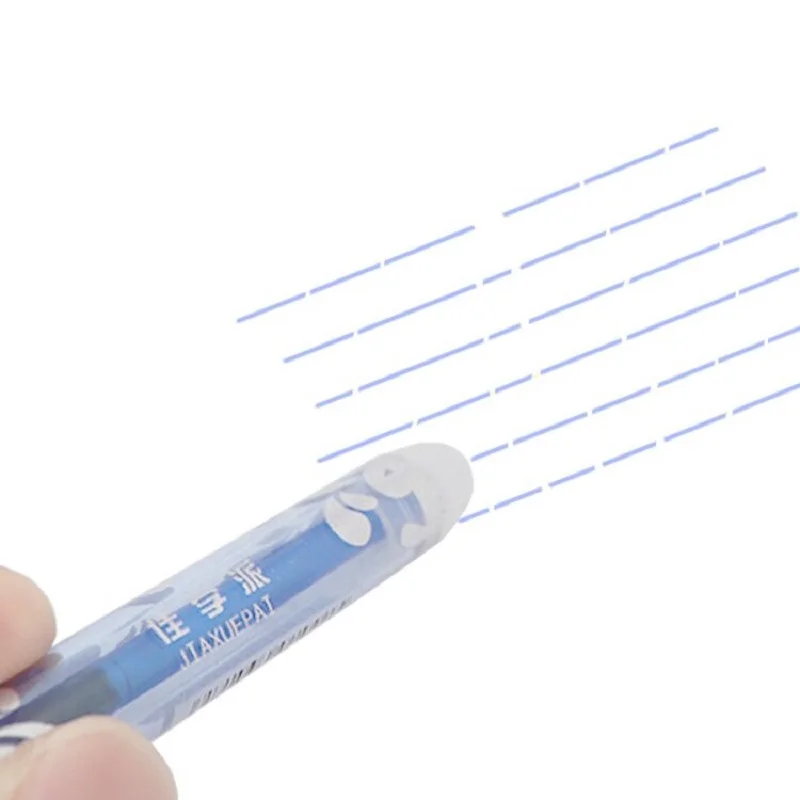 10+2Pcs/Set Office Gel Pen 0.5mm Erasable Refill Rod Washable Handle Blue Black Ink School Writing Supply Tools |