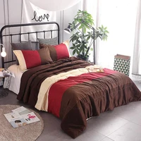 3pcs polyester thin quilt spring autumn winter blanket summer quilt with pillowcases in air conditioning room