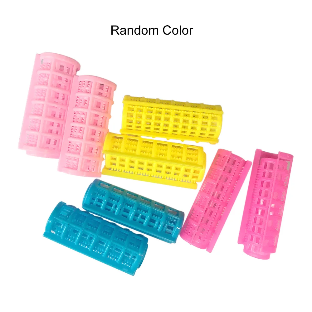 12 шт Пластиковые бигуди Ролики для волос укладки Парикмахерские DIY инструмент