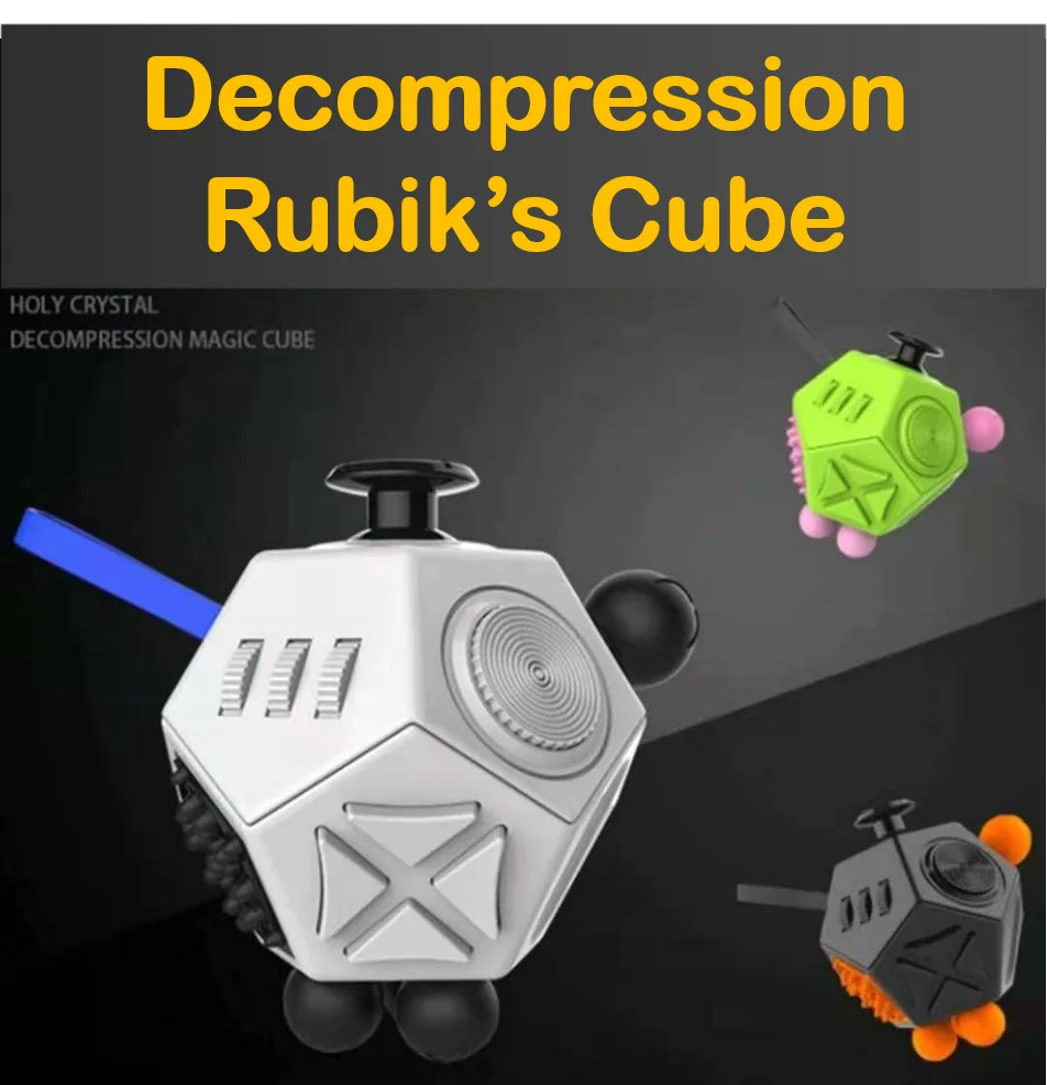 

Anti-pressure Second Generation Decompression Desk Cube 12 Face Decompression Artifact Dice Creative Toys Gifts Children