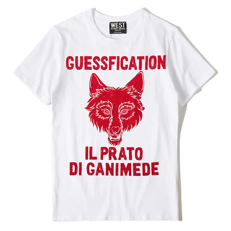 

Punk 2020 New High Men Fashion T Shirts fox Letter T-Shirt Hip Hop Skateboard Street Cotton T-Shirts Tee Top #J29