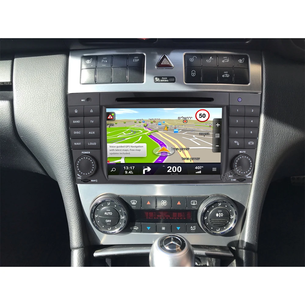 Автомобильный DVD плеер IPS HD 6 ядер Android 10 для Mercedes Benz C Class W203 2004 2007 Авторадио Стерео