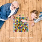 Портативный детский набор шахматных лестниц со змеиной лестницей, Обучающие игрушки, Интерактивная настольная игра-головоломка для родителей и детей, подарки для вечерние