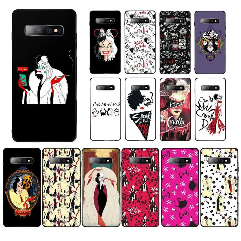 

Cruella-cartoon Phone Case for Samsung S10 21 20 9 8 plus lite S20 UlTRA 7edge