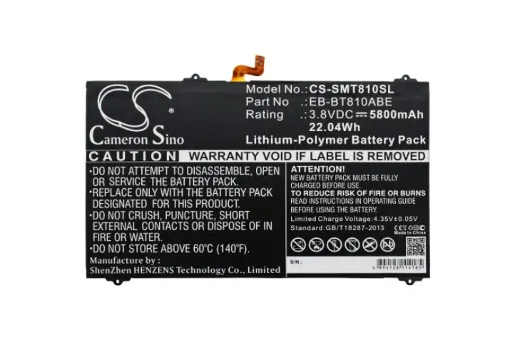 Cameron sino 5800 мА/ч батарея для Samsung Galaxy Tab S2 9 7 LTE A TD Wi Fi 32 Гб XLTE SM T813 T815 T815C T815N|Цифровые