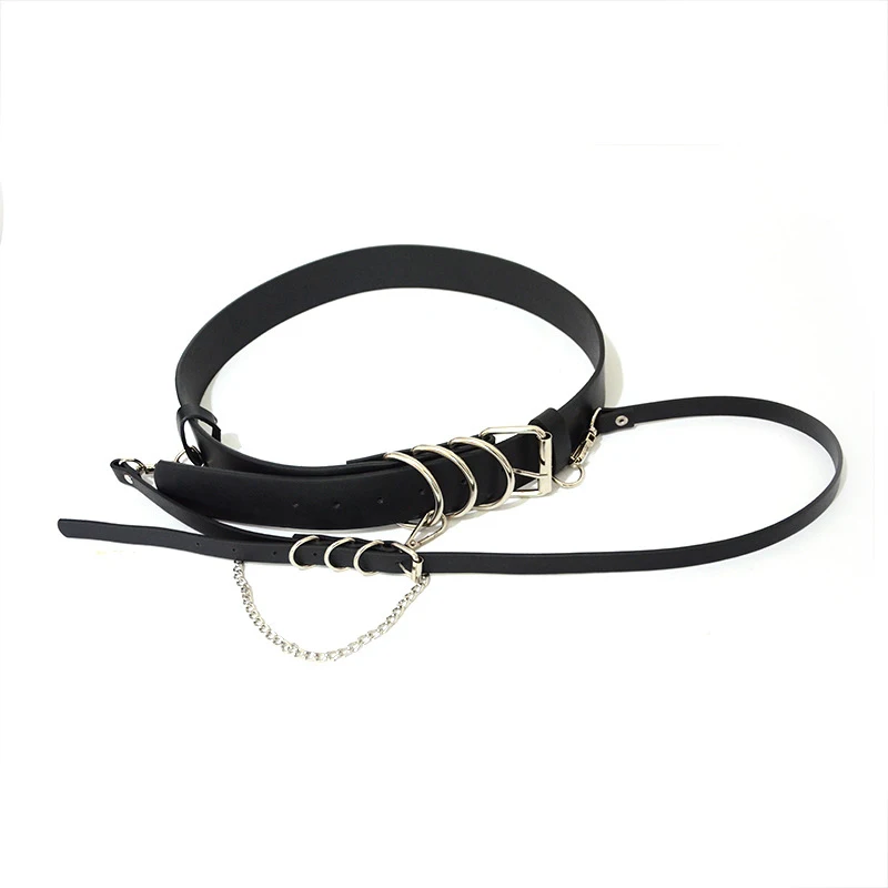 

European American Punk Casual Belts Leather Belt Decorative Fashion Personality Waist Belt Single Shoulder Girdle Waist Chain