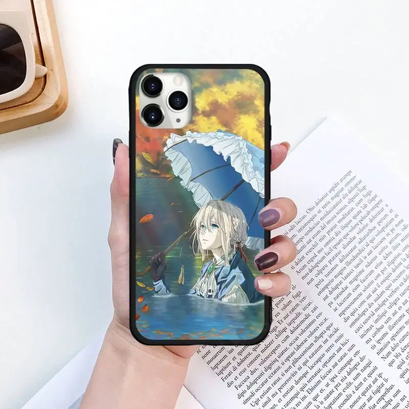 

Violet Evergarden anime Phone Case for iPhone 11 12 pro XS MAX 8 7 6 6S Plus X 5S SE 2020 XR Luxury brand shell funda coque