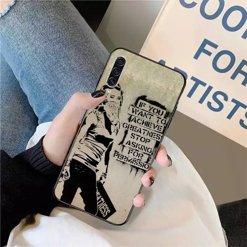 

Street Art Banksy Graffiti Phone Case For Samsung galaxy A S note 10 7 8 9 20 30 31 40 50 51 70 71 21 s ultra plus