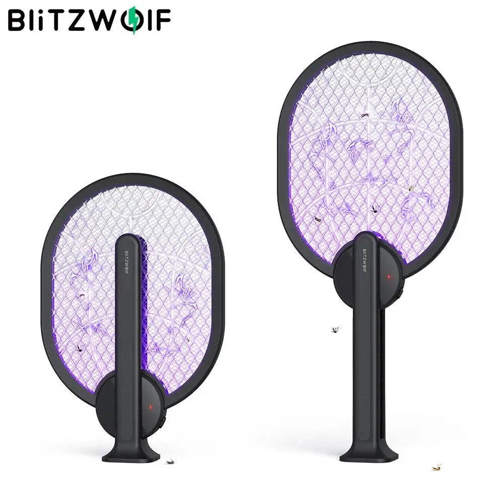 

BlitzWolf BW-MLT3 Household Electric Flies Mosquito Swatter Trap UV Light Attracts 3000V Anti Mosquito Fly Bug Zapper Racket