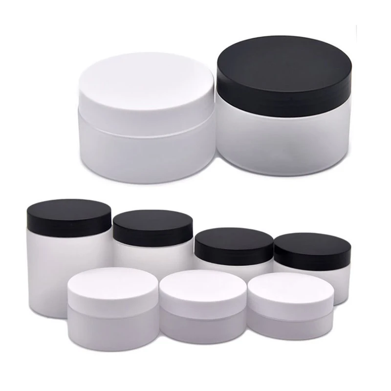 

Empty Cream Jar Matte Plastic Travel Face Cream Lotion Boxes Cosmetic Containers