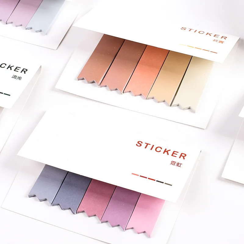 

Творческая градиентная закладка для сообщений канцелярские принадлежности N Times наклейки Милая многоцветная Закладка школьные блокноты для записей канцелярские принадлежности