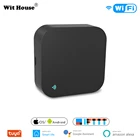 Умный ИК-пульт дистанционного управления Tuya, встроенный датчик температуры и влажности для кондиционера, телевизора, DVD, переменного тока, работает с Alexa,Google Home