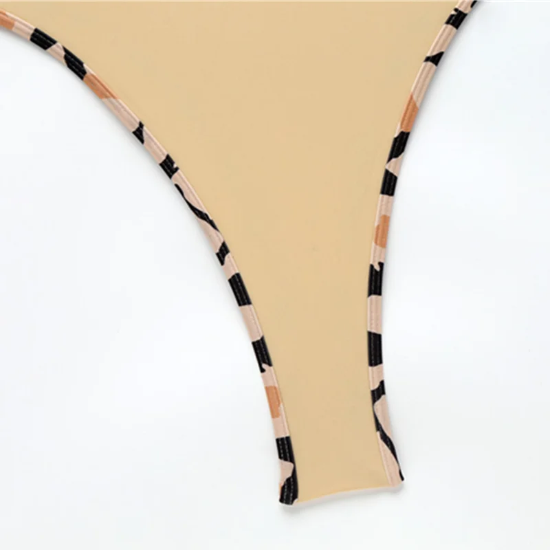 Женский летний купальный костюм bunvel с леопардовым принтом пуш-ап бразильский