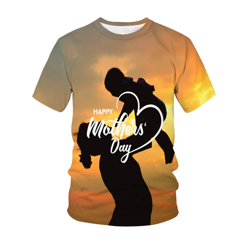 

Mother's Day Mom T-shirt 3D Printing Exquisite Pictures Men and Women Cute Casual T-shirt Street Hip Hop Top