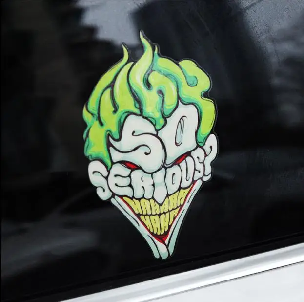 

Reflective The Joker So Serious HaHa Stickers Funny Vinyl Car Decals For Cars Trucks Vans Laptops