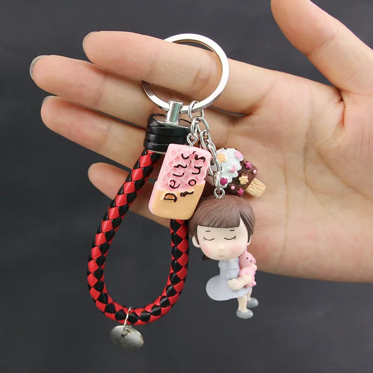 Мультяшная милая кукла брелок из смолы мороженое креативные автомобильные