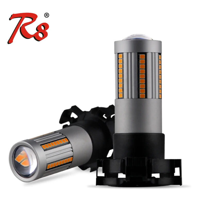 

R8 Canbus PY24W LED Bulbs For Turn Signal Lights Fit E90/E92 F10 E83 F25 X3 E70 X5 X6 E71 Error Free No Hyper Flash Amber 2500LM