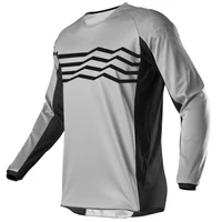 outdoor man long motorcycle downhill cycling mtb breathable t shirt wear motocross bicycle clothing mx road dh grey bike jersey