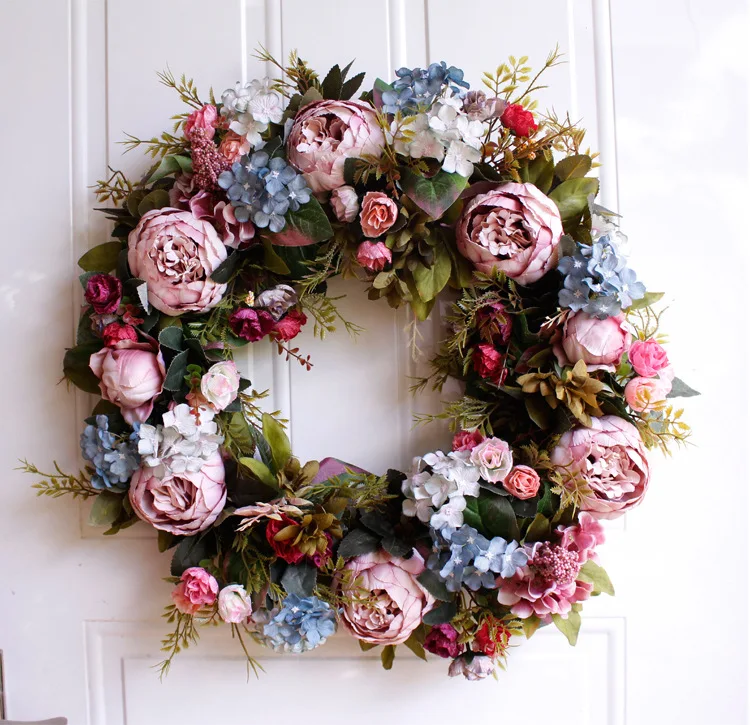 53 см дверной венок большая гирлянда искусственная стена украшение для дома