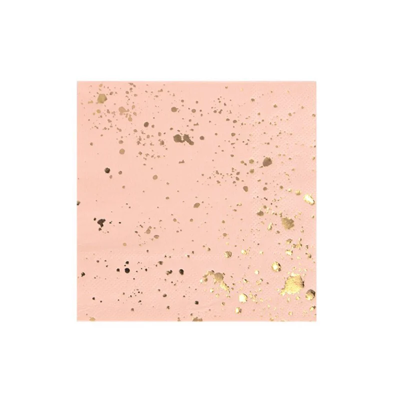 1 упак./лот из розового золота в горошек Бумага салфетка вечерние 100% Девы