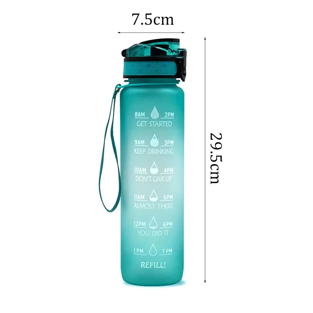 

Hot 1Pc Sports Water Bottle With Straw 1000ML Outdoor Portable Leakproof Tool Bottles Color Cup Gradient Travel Drinking Ne S7F3