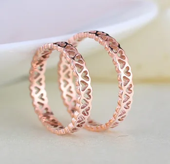 Женское кольцо высокое качество нержавеющая сталь Персиковое сердце полое