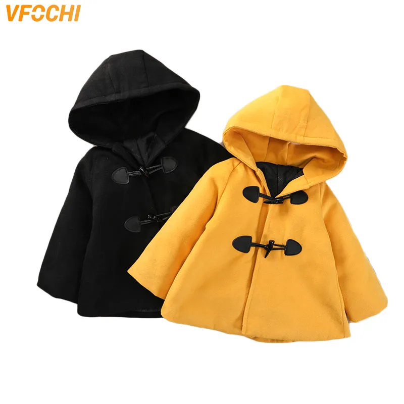

Детское шерстяное пальто с капюшоном VFOCHI, теплая ветрозащитная парка для мальчиков и девочек, верхняя одежда для осени и зимы, 2020