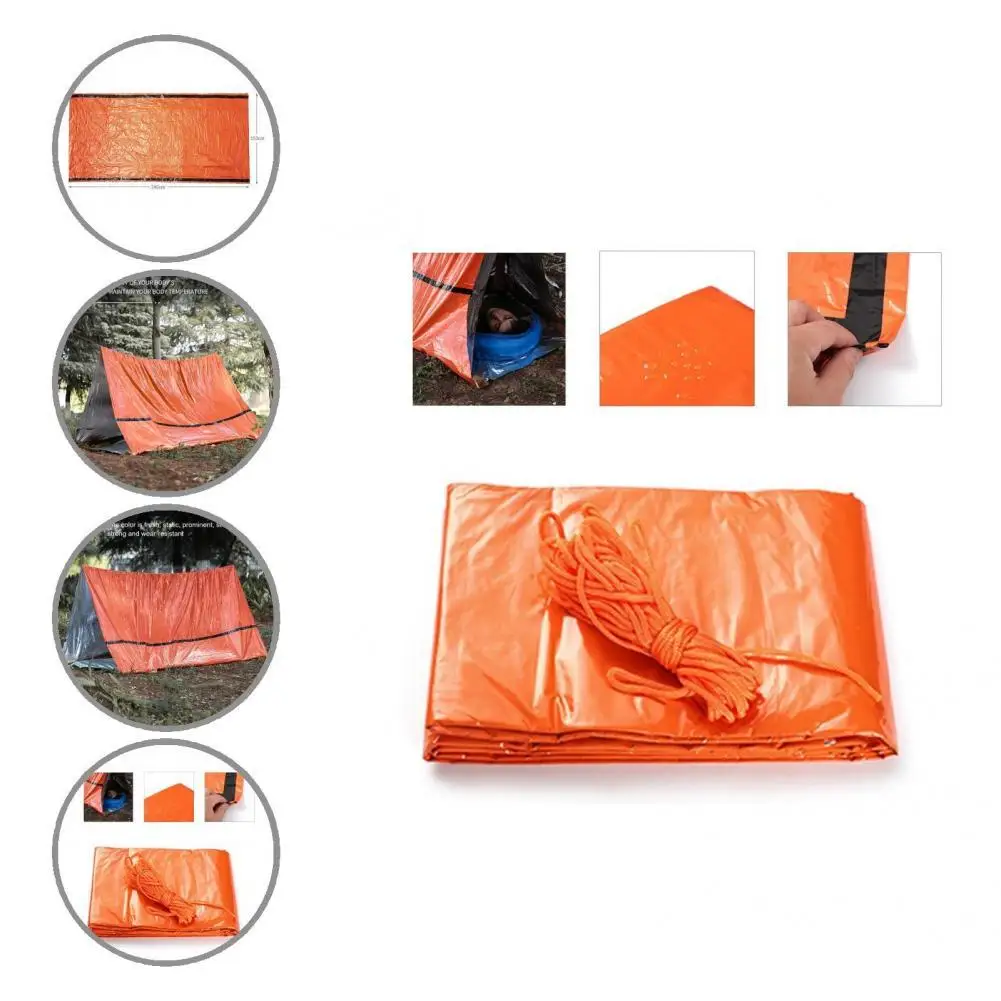 

Emergency Sleeping Bag Practical Orange Durable Portable Survival Shelter for Mountaineering Sleeping Bag Survival Tent