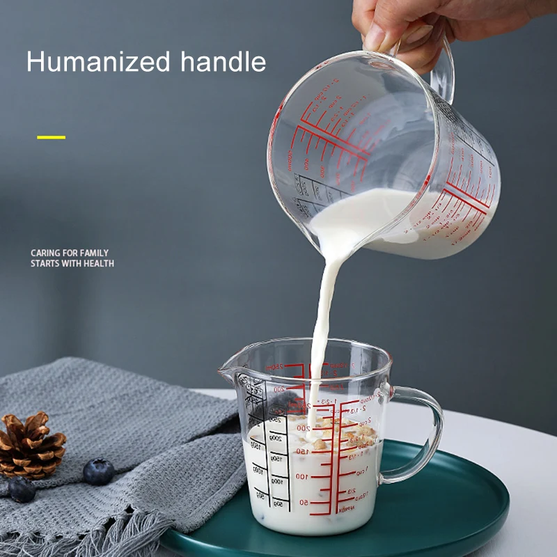 

Glass Measuring Cup Jug Heat Resistant Glass Cup Measure Jug Creamer Scale Cup Glass Cup In Stock