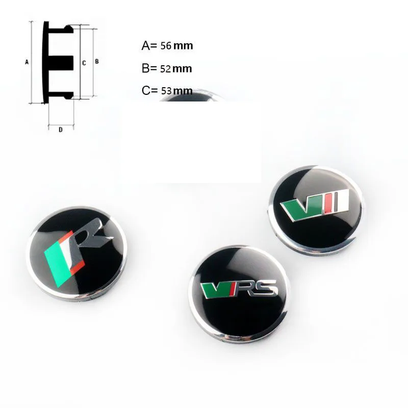 4 шт. Стайлинг 56 мм 60 колпачки для Центральной крышки колеса Эмблема на колесо Octavia