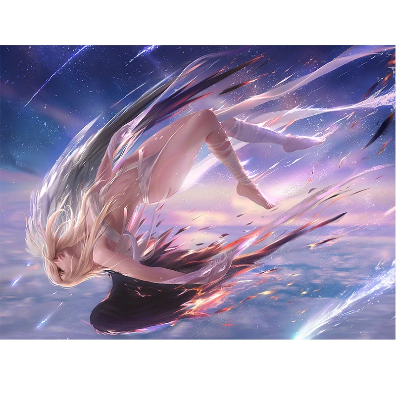 

Japanese Anime Sexy Hurt Angle Girl Canvas Painting Custom Print Video Game Poster Wall Art Picture for Bedroom Living Room