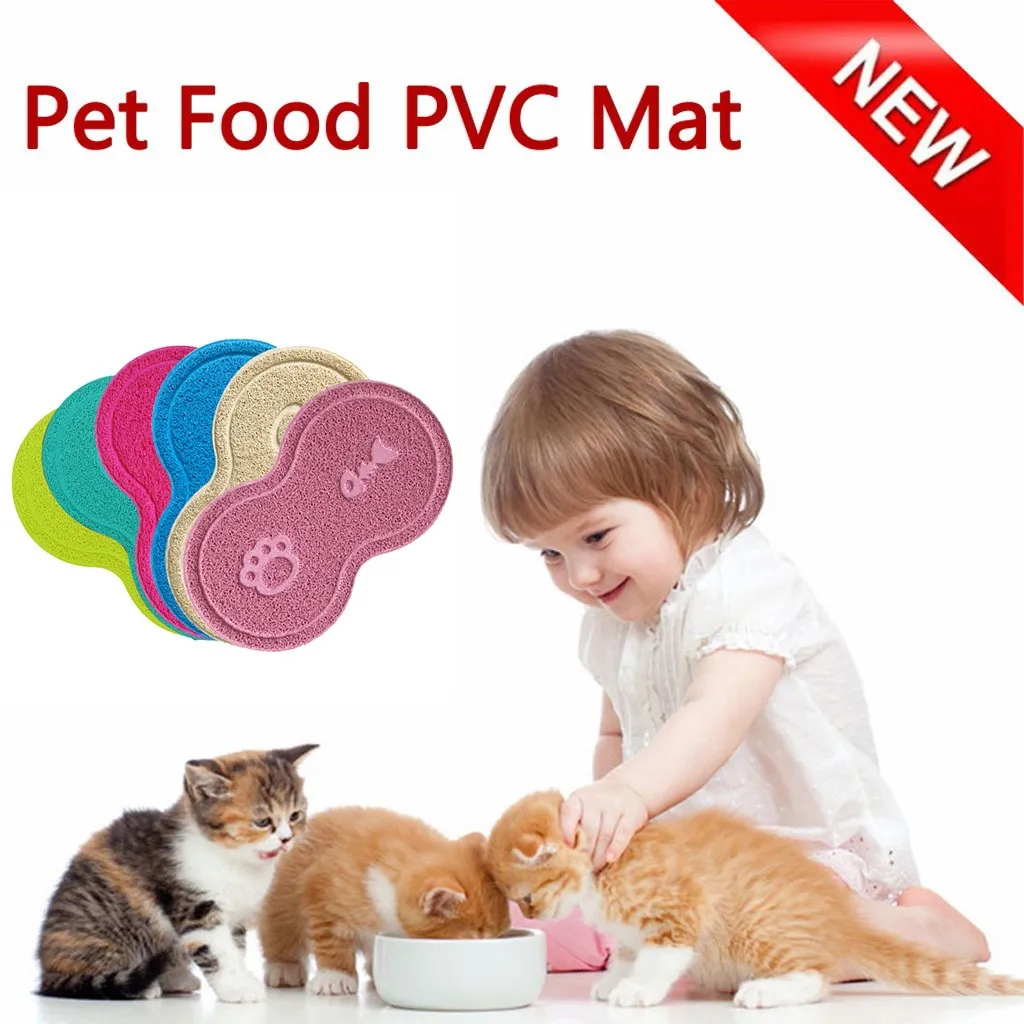 Коврик из ПВХ для питомцев водонепроницаемый нескользящий коврик кормления