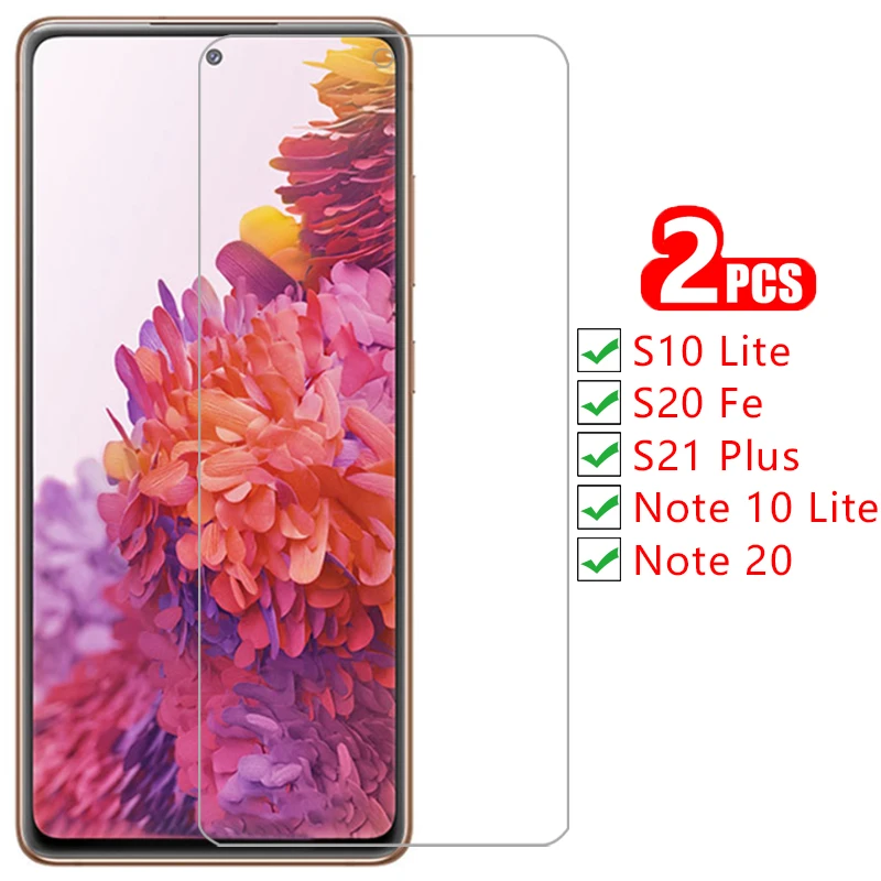 

screen protector tempered glass for samsung s20 fe s21 plus s10 note 10 lite 20 5g case cover coque on samsun galaxy not light s