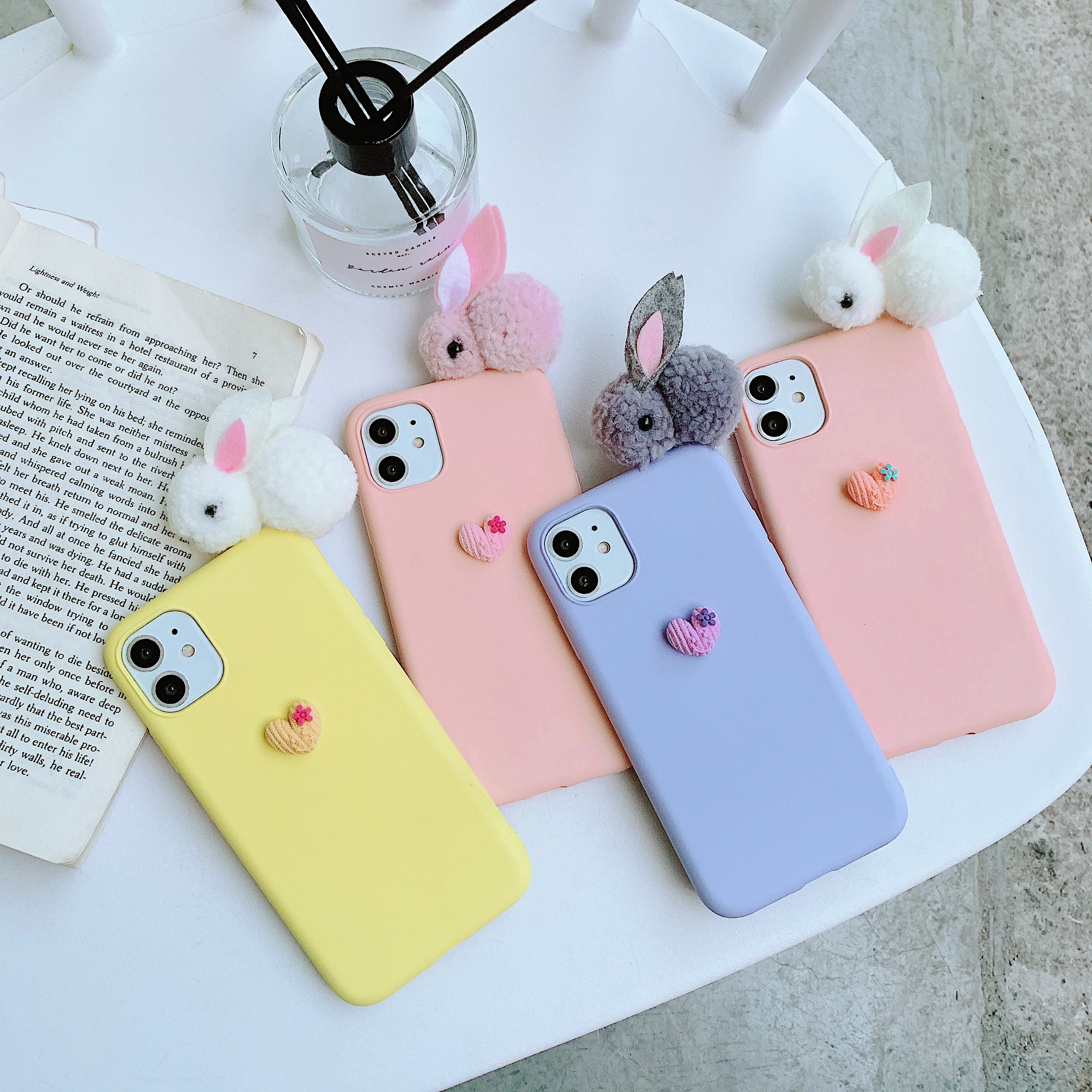 Милый мягкий силиконовый чехол для iphone X XR XS 11 Pro MAX 6S 6 7 8 plus + samsung S10 S9 S8 Note 10