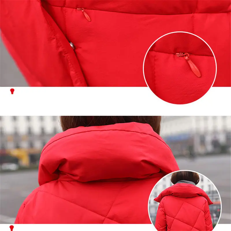 

Fashion Slim Winter Jacket Women Long Cotton Padded Coat 2019 Winter Korean Warm Women's Thick Parka Lady Clothes Outwear f1890