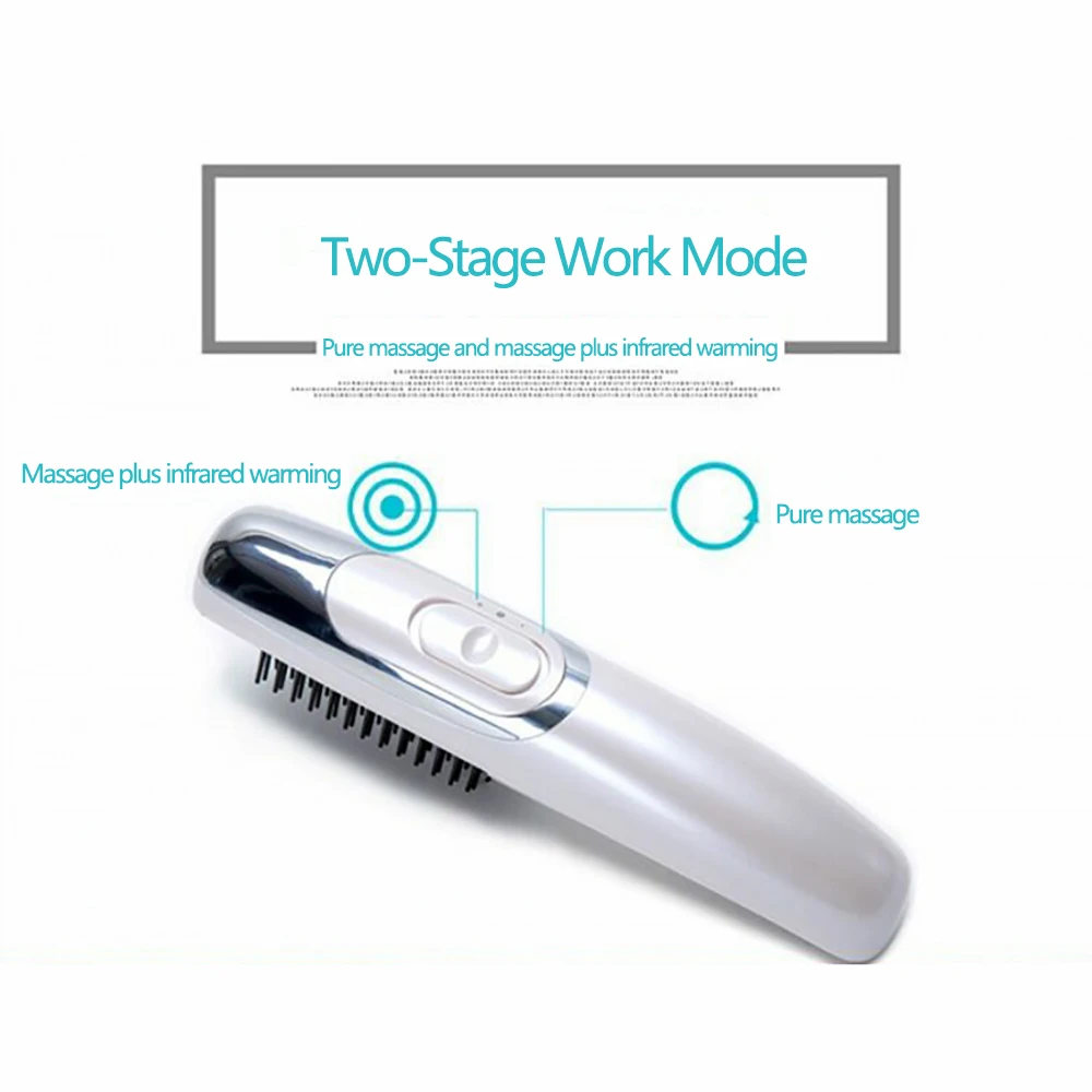 Электрическая Лазерная массажка для волос лечение облысения Regrowth Массажная