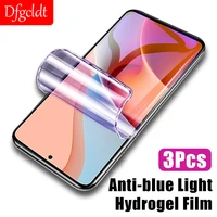 3pcs hydrogel film for xiaomi redmi 10 note 10 9 8 7 pro mi 11t 10t 9t pro screen protector poco f3 x3 nfc 11 10 ultra soft film