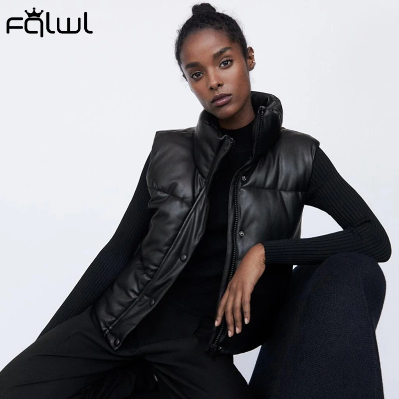 FQLWL зимняя водолазка пузырьковое пуховое пальто и куртки для женщин 2020 черный